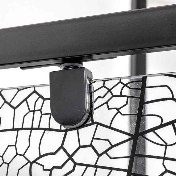 Душевое ограждение Avacan 90х90 см PB90, чёрный/узор - фото 7