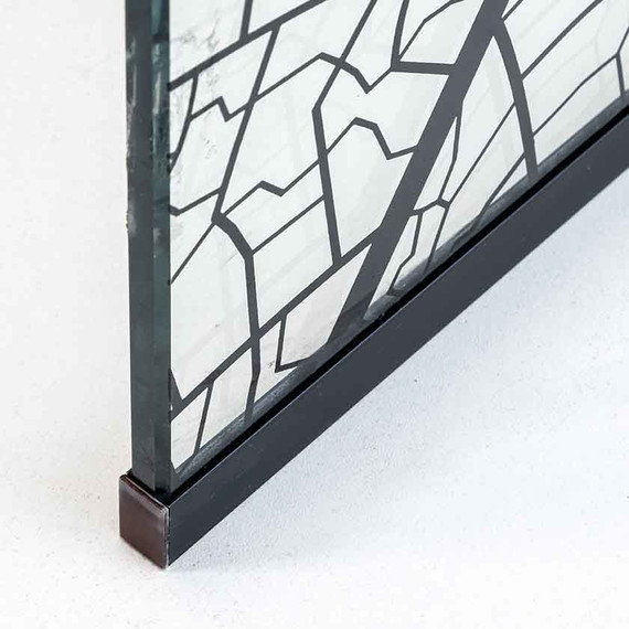 Душевая перегородка Avacan 110 см MB100 стекло (8 мм) с кронштейном в комплекте, чёрный/узор - фото 12