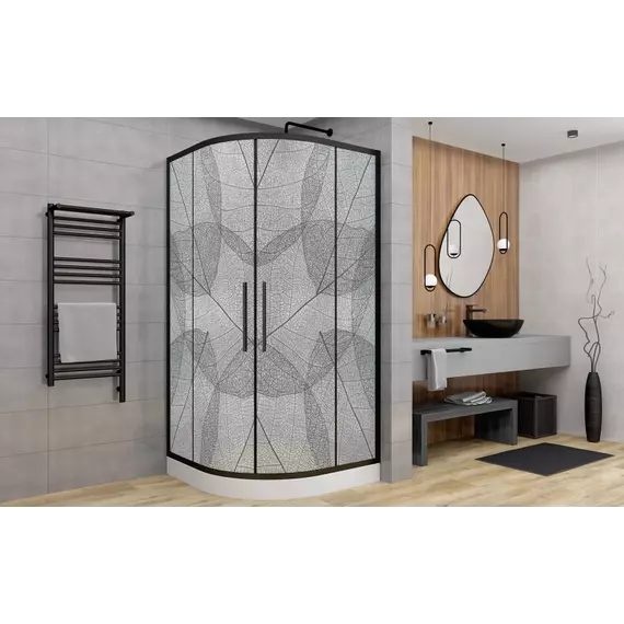 Душевое ограждение Avacan 100х100 см HB100MT, чёрный/матовое - фото 2