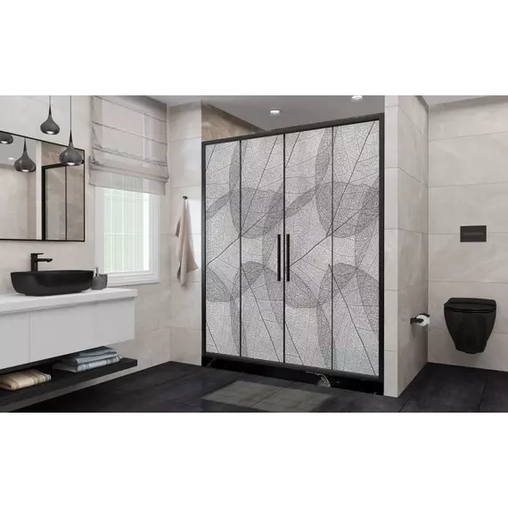 Душевая дверь Avacan (170-190) см FB2-170MT, чёрный/матовое - фото 3