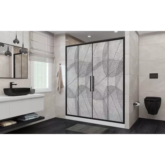 Душевая дверь Avacan (170-190) см FB2-170MT, чёрный/матовое - фото 2