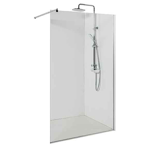 Душевая перегородка Avacan 120 см MC120 стекло (8 мм) с кронштейном в комплекте, хром/прозрачное - фото 2
