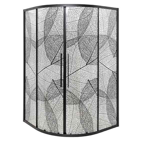 Душевое ограждение Avacan 100х100 см HB100, чёрный/узор - фото 2