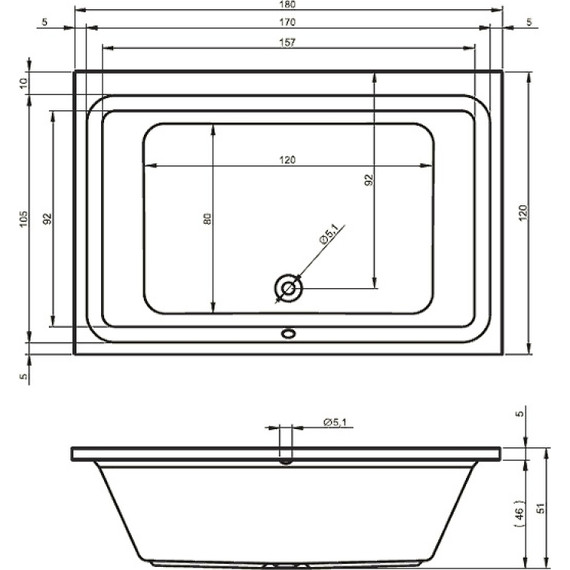 Ванна акриловая Riho CASTELLO 180x120 см B064001005 - фото, картинка 6 Ванна акриловая Riho CASTELLO 180x120 см B064001005 - фото 6