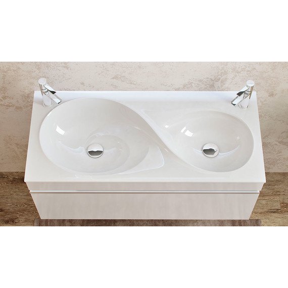 Тумба подвесная с раковиной Velvex Otto 100 см tpOTT.100-21.11, белый - фото 3