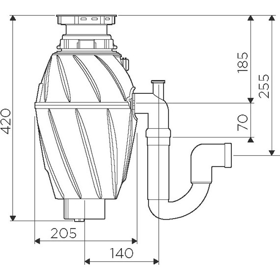 Измельчитель пищевых отходов Omoikiri Nagare 1000 (4995058) - фото, картинка 3 Измельчитель пищевых отходов Omoikiri Nagare 1000 (4995058) - фото 3