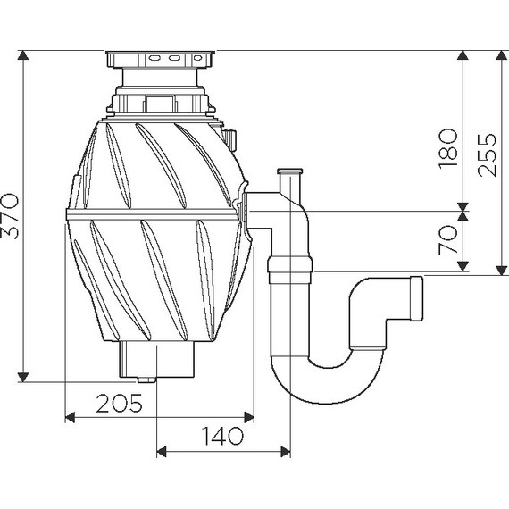 Измельчитель пищевых отходов Omoikiri Nagare 500 (4995060) - фото 3