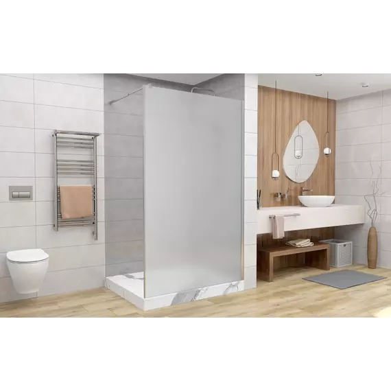 Душевая перегородка Avacan 120 см MC120MT стекло (8 мм) с кронштейном в комплекте, хром/матовое - фото 2