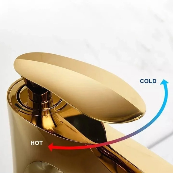 Смеситель для раковины Grocenberg GB2001GO, золото - фото 5