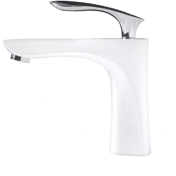 Смеситель для раковины Grocenberg GB2001WC, белый хром - фото 2