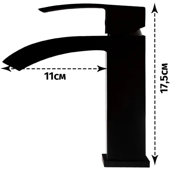 Смеситель для раковины Grocenberg GB2007BL, чёрный матовый - фото 5
