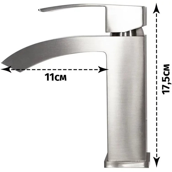 Смеситель для раковины Grocenberg GB2007NK, никель - фото 4