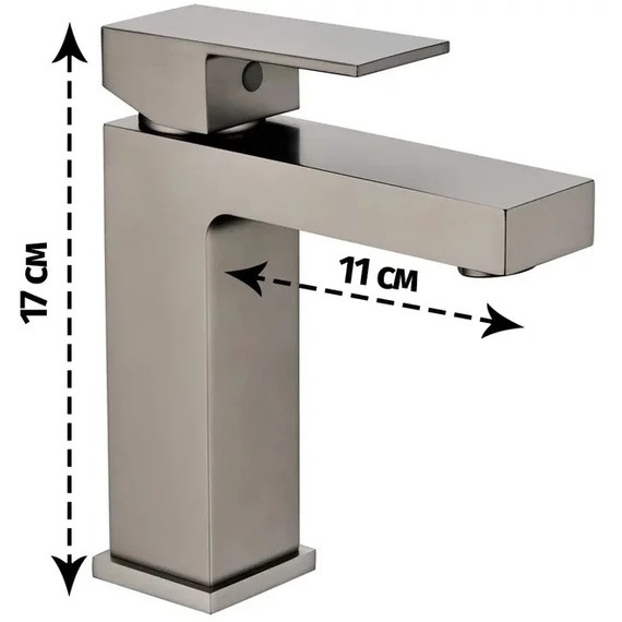 Смеситель для раковины Grocenberg GB2008BG, графит - фото 4