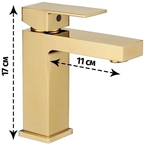 Смеситель для раковины Grocenberg GB2008GO, золото - фото 4