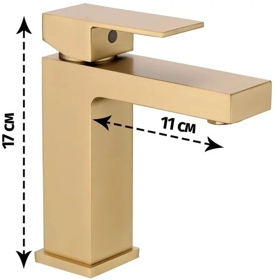Смеситель для раковины Grocenberg GB2008MG, матовое золото - фото 4