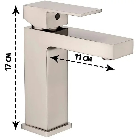 Смеситель для раковины Grocenberg GB2008NK, никель - фото 4