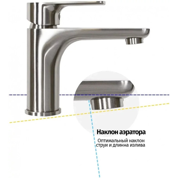 Смеситель для раковины Grocenberg GB2009NK, никель - фото 3