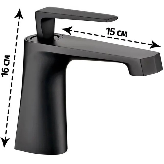 Смеситель для раковины Grocenberg GB2025BL, чёрный матовый - фото 5