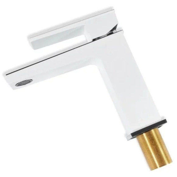 Смеситель для раковины Grocenberg GB2088WC, белый хром - фото 3