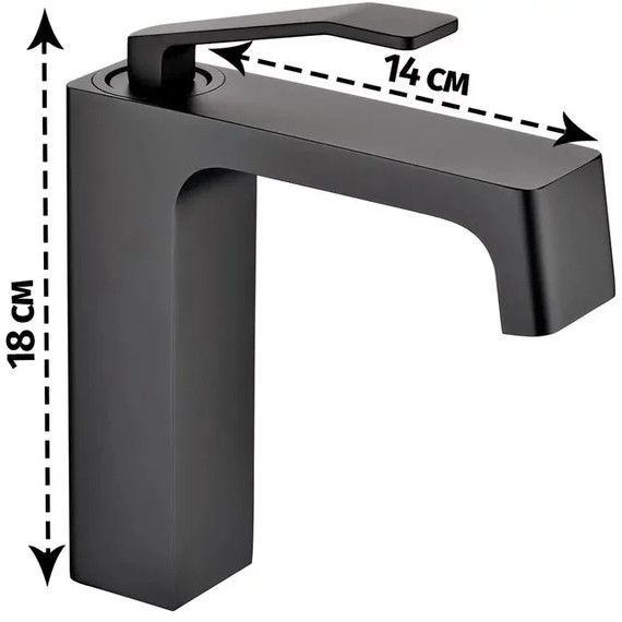 Смеситель для раковины Grocenberg GB2090BL, чёрный матовый - фото 5