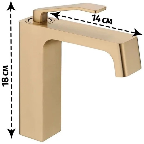 Смеситель для раковины Grocenberg GB2090MG, матовое золото - фото 5