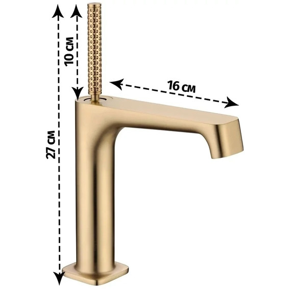 Смеситель для раковины Grocenberg GB2091MG, матовое золото - фото 5