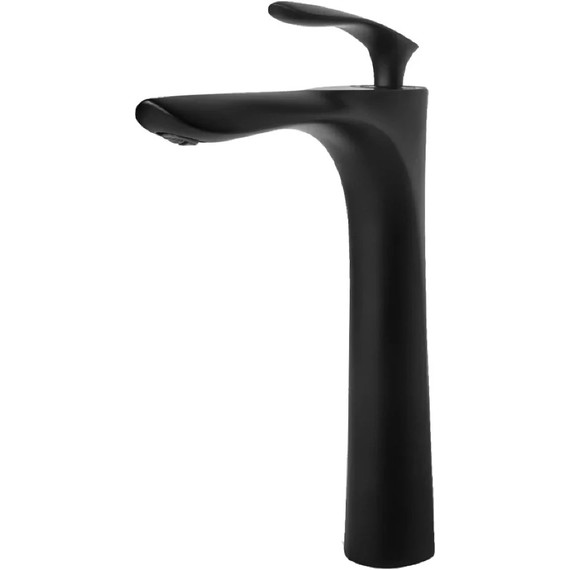 Смеситель для умывальника высокий Grocenberg GB3001BL, чёрный матовый - фото 3