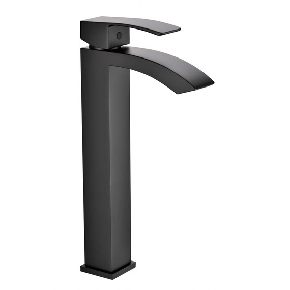 Смеситель для умывальника высокий Grocenberg GB3007BL, чёрный матовый - фото 3