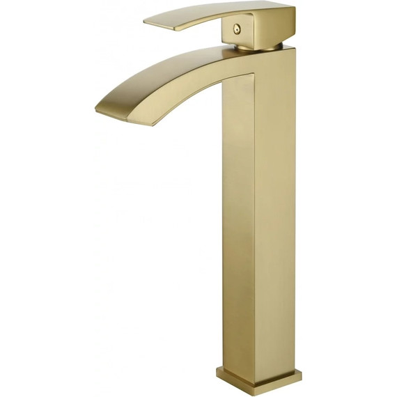 Смеситель для умывальника высокий Grocenberg GB3007MG, матовое золото - фото 3