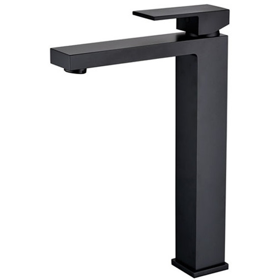 Смеситель для умывальника высокий Grocenberg GB3008BL, чёрный матовый - фото 3