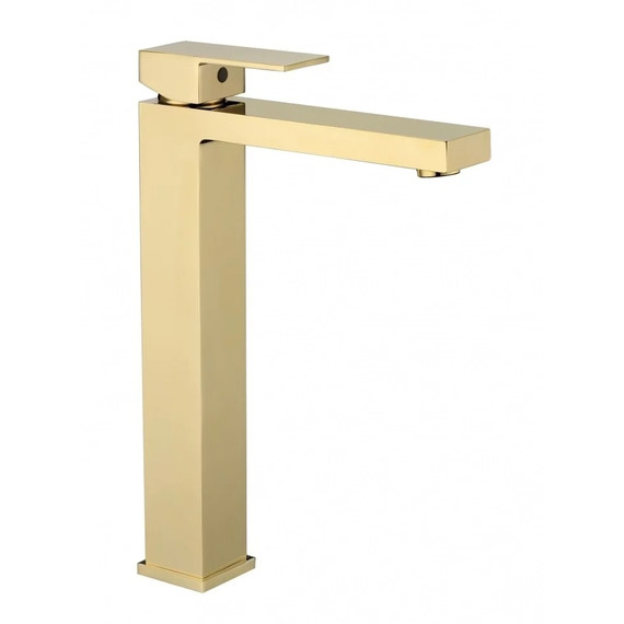 Смеситель для умывальника высокий Grocenberg GB3008GO, золото - фото 3