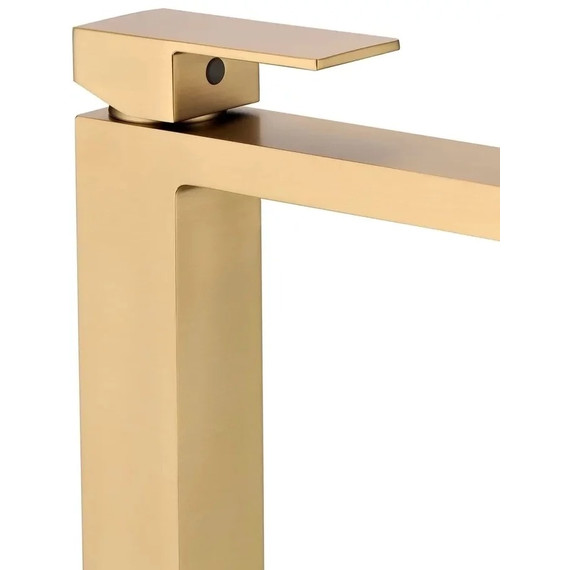 Смеситель для умывальника высокий Grocenberg GB3008MG, матовое золото - фото 2