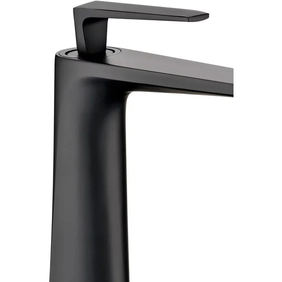 Смеситель для умывальника высокий Grocenberg GB3025BL, чёрный матовый - фото 2
