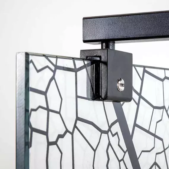 Душевая перегородка Avacan 110 см MB110MT стекло (8 мм) с кронштейном в комплекте, чёрный/матовое - фото 7