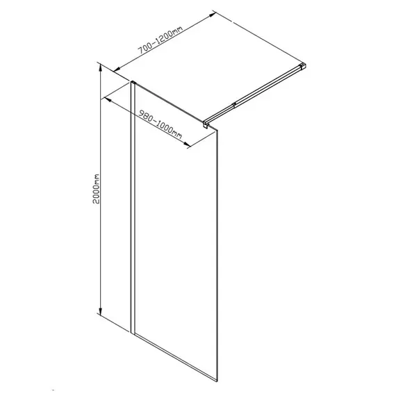 Душевая перегородка Avacan 100 см LB100 стекло (8 мм) с кронштейном в комплекте, чёрный/узор - фото 5