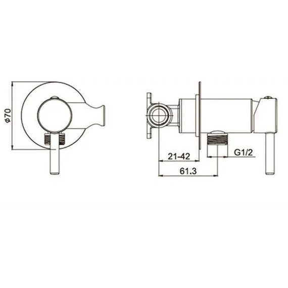 Набор для гигиенического душа Grocenberg GB001CR (со скрытой частью) - фото 7