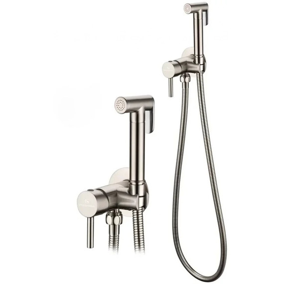 Набор для гигиенического душа Grocenberg GB001NK (со скрытой частью) никель - фото 3