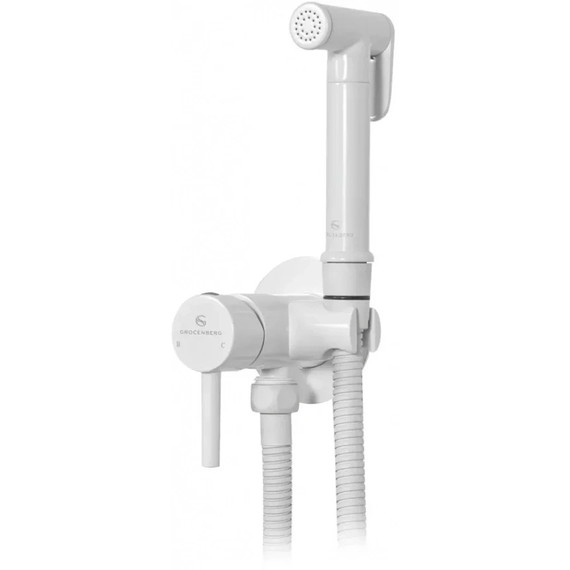 Набор для гигиенического душа Grocenberg GB001W (со скрытой частью) белый - фото 2