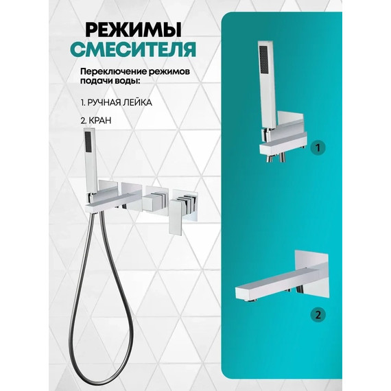 Смеситель для ванны Grocenberg GB5060CR - фото 4