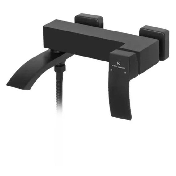 Смеситель для ванны Grocenberg GB8007BL, чёрный матовый - фото 2