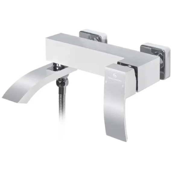 Смеситель для ванны Grocenberg GB8007WC, белый хром - фото 2