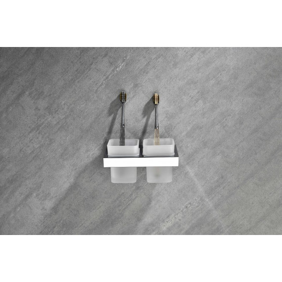 Двойной стакан для зубных щеток Grocenberg AC0022CR - фото 3