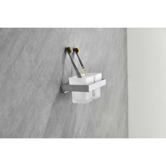 Двойной стакан для зубных щеток Grocenberg AC0022CR - фото 4