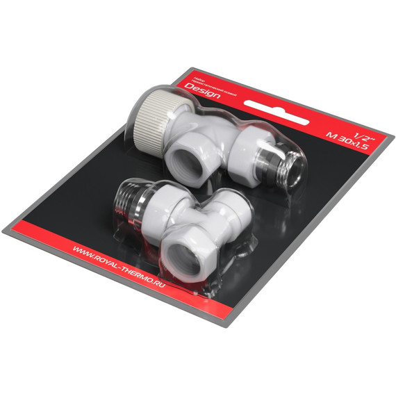 Вентиль термостатический осевой Royal Thermo 1/2"М30х1,5 RATVDO11212WH, белый - фото 5