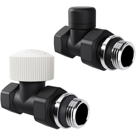 Вентиль термостатический прямой Royal Thermo Design 1/2"М30х1,5 RATVDP11212BL, чёрный - фото 