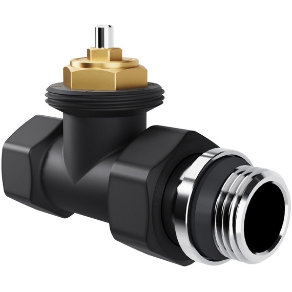 Вентиль термостатический прямой Royal Thermo Design 1/2"М30х1,5 RATVDP11212BL, чёрный - фото 2