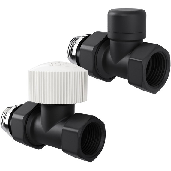 Вентиль термостатический прямой Royal Thermo Design 1/2"М30х1,5 RATVDP11212BL, чёрный - фото 3