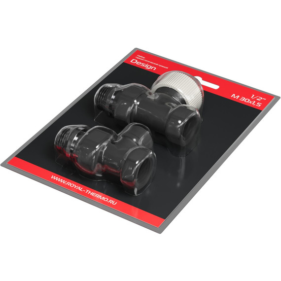 Вентиль термостатический прямой Royal Thermo Design 1/2"М30х1,5 RATVDP11212BL, чёрный - фото 7