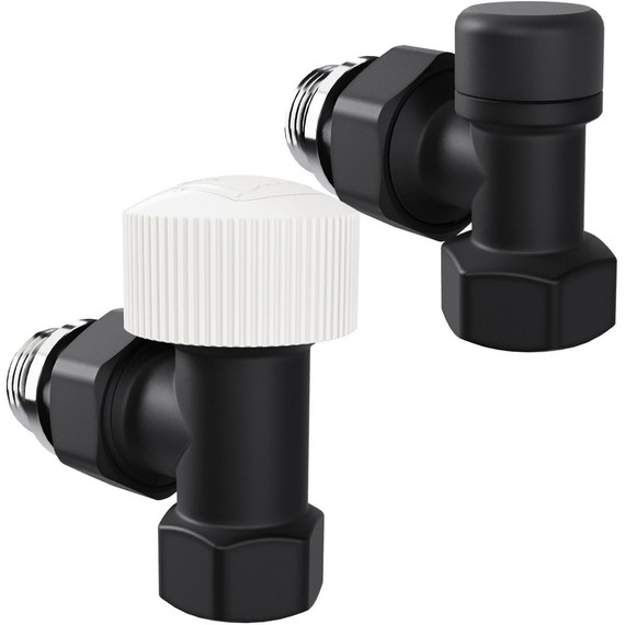 Вентиль термостатический угловой Royal Thermo Design 1/2"М30х1,5 RATVDU11212BL, чёрный - фото 2