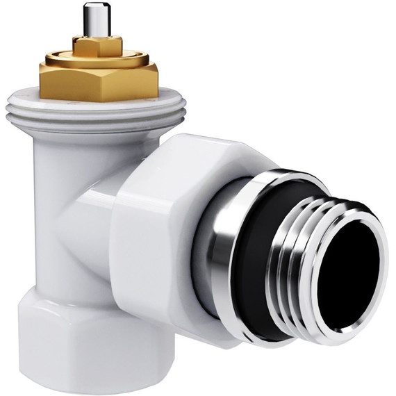 Вентиль термостатический угловой Royal Thermo Design 1/2"М30х1,5 RATVDU11212WH, белый - фото 3